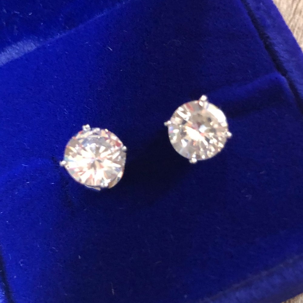 Faux diamond earrings